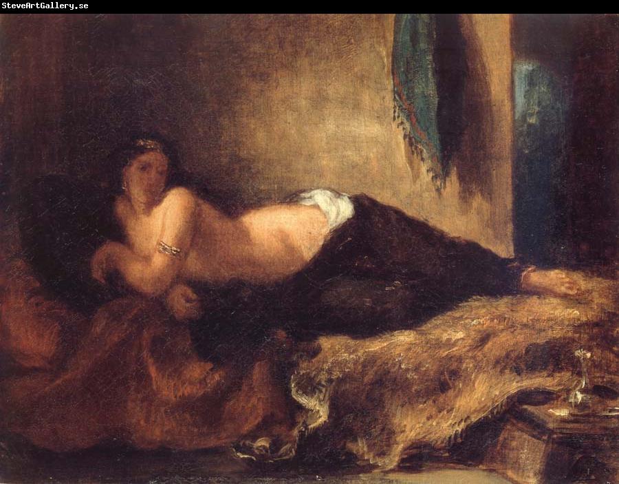 Eugene Delacroix Odalisque Lying on a Couch